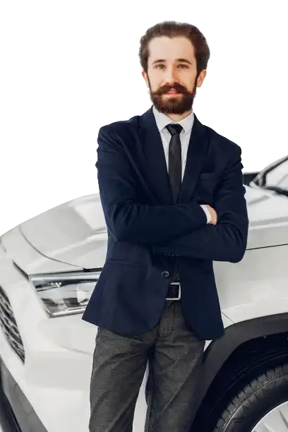 Lemon Lawyer standing next to a car